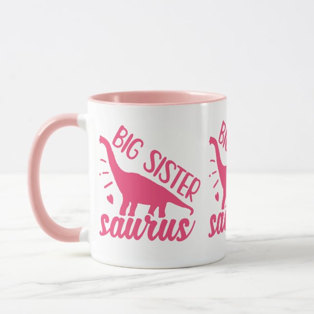 Mug Grande soeur Saurus en rose (Gauche)