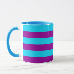 Mug Grandes bandes bleues et violettes