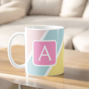 Mug Grandes Féminines Colorées Monogramme Coloré