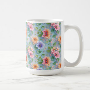 Mug Grandes Fleurs en Papier Colorées