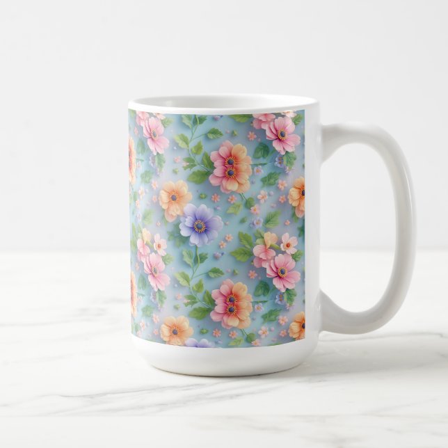Mug Grandes Fleurs en Papier Colorées (Droite)