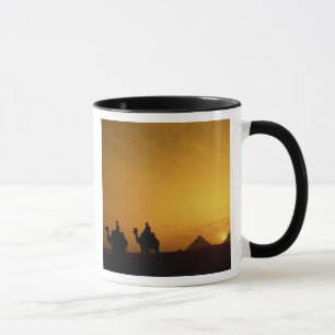 Mug Grandes pyramides de Gizeh, Egypte au coucher du s