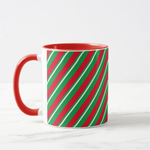 Mug Grandes vacances Rouge Blanc Vert Sucre de canne M