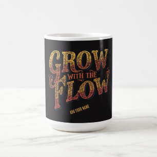 Mug Grandir avec le flux Nom personnalisé Typographie 