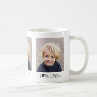 Mug Grandma I love You 3 Photo Elegant Simple