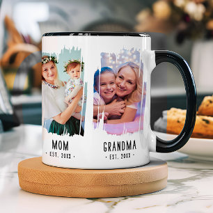 Mug Grandma Jalons Photos & Années Cadeau Texte Person