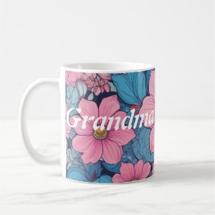 Mug Grandma Musique avec design rose et bleu