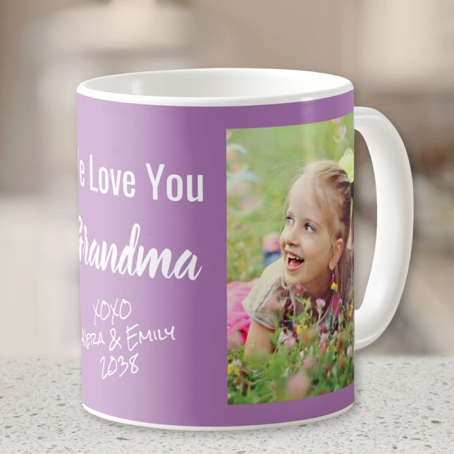 Mug Grandma Purple Photo (Créateur téléchargé)