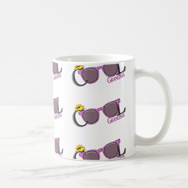 Mug Grandma-soleil cool et lunettes de soleil sur blan (Droite)