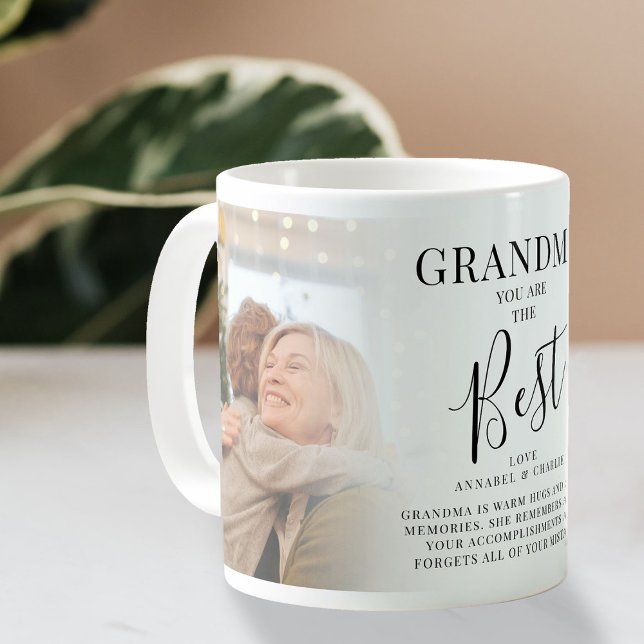 Mug 'GRANDMA' vous êtes le meilleur' Photos, Noms et C (Créateur téléchargé)