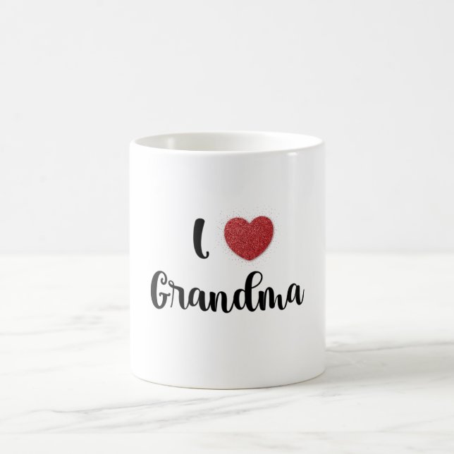 Mug Grandma's Day I Love Grandma Heart Explosion Gift  (Centre)
