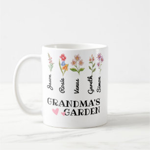 Mug Grandma's Garden Cadeaux grand-mère personnalisés