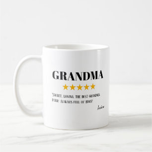 Mug Grand'mère 5 étoiles Cadeau Super Grand-mère