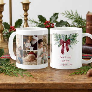 Mug Grandmillennial Garland Rouge Noël Photo