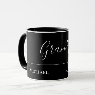 Mug Grandpa Cadeau - moderne Jet Black Personnalisé