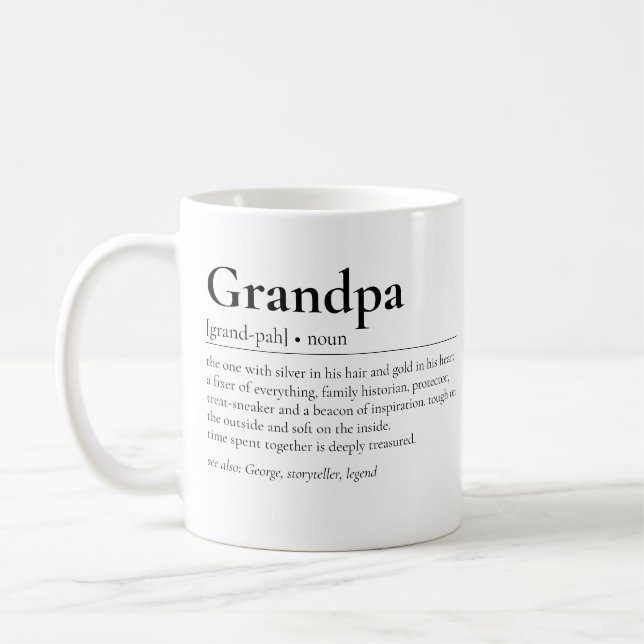 Mug Grandpa Définition Grand-Père Moderne Grand-Père G (Gauche)