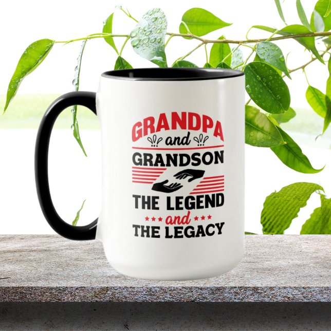 Mug Grandpa Grandson héritage ajouter du texte (Créateur téléchargé)