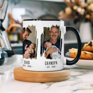 Mug Grandpa Jalons Photos & Années Cadeau Texte Person