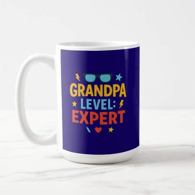 Mug grandpa level expert (cartoon style)  (Gauche)
