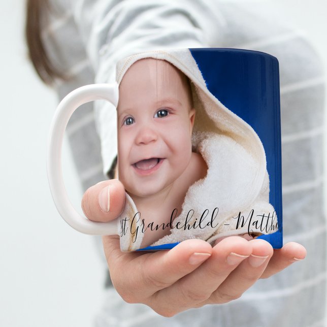 Mug Grandparents baby custom photo 1st grandchild (Créateur téléchargé)