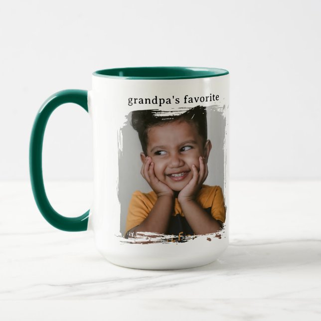 Mug Grandpas Favorite Custom Photo Funny Gift (Gauche)