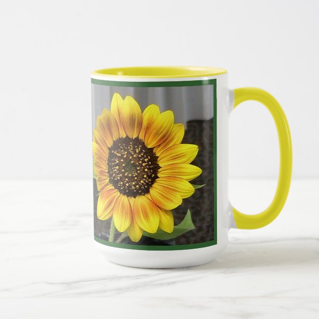 Mug Grands accents de vert de tournesol (Droite)