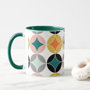 Mug Grands cercles du milieu du siècle moderne répétit
