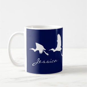Mug Grands Hérons en Vol (Choisissez la couleur de fon