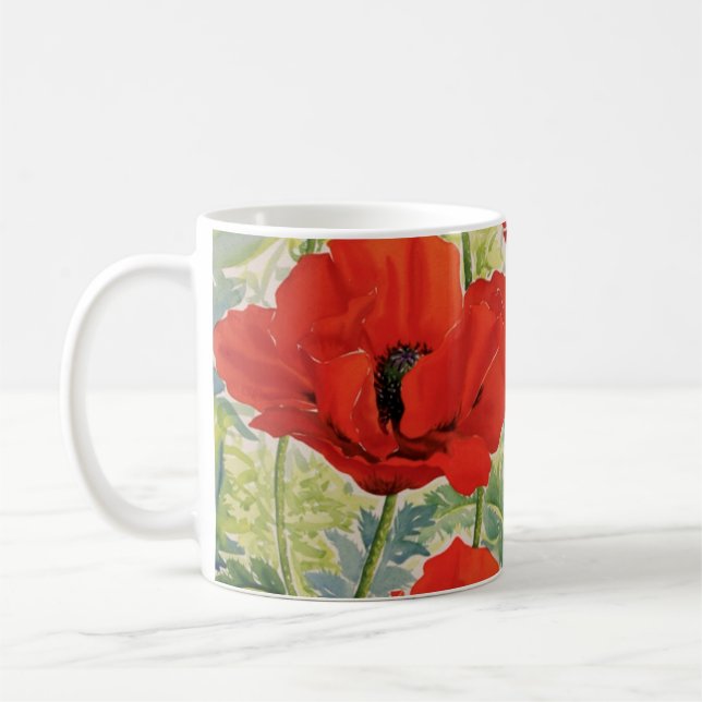 Mug Grands pavots rouges (Gauche)