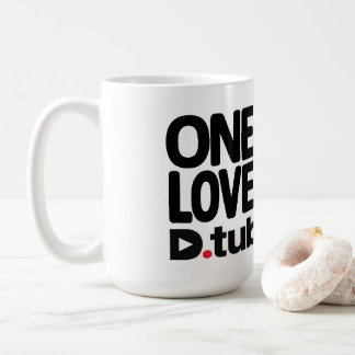 Mug Grands texte et coeur d'OneLoveDTube
