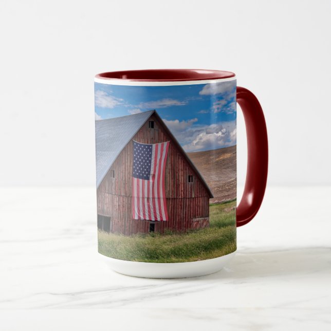 Mug Grange avec le drapeau américain | Colfax, (Devant droit)