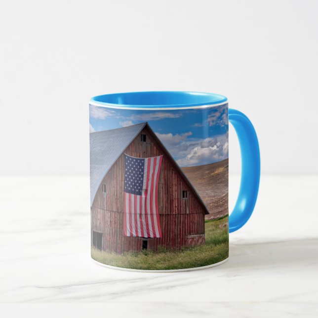 Mug Grange avec le drapeau américain | Colfax, (Devant droit)