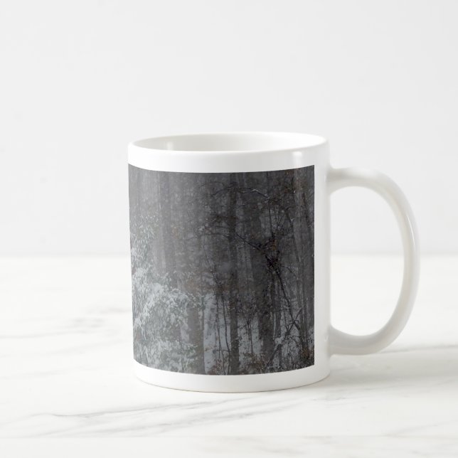 Mug Grange rouge dans la neige (Droite)