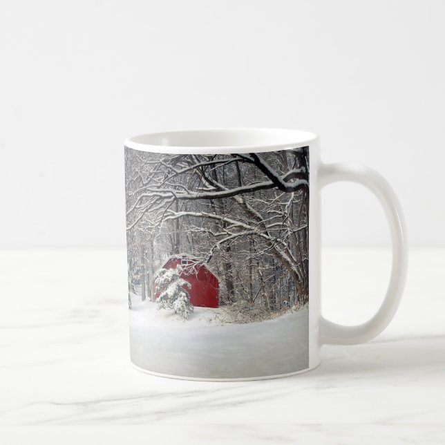Mug Grange rouge dans la neige 2011 (Droite)