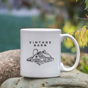Mug Grange Vintage Style Campagne Maison de Ferme Ru