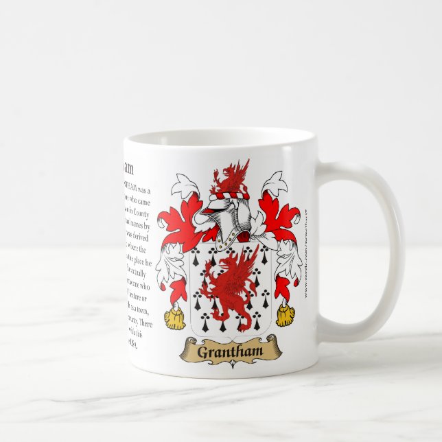 Mug Grantham, l'origine, la signification et la crête (Droite)