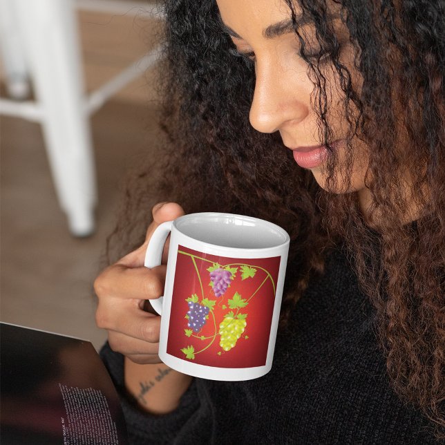 Mug Grapevine Avec Des Joncs De Raisins (Créateur téléchargé)