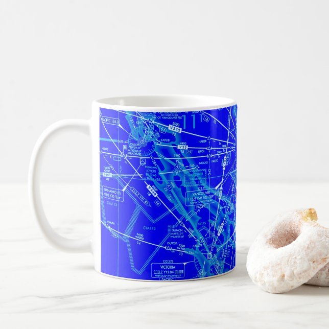 Mug Graphique aéronautique (Avec donut)