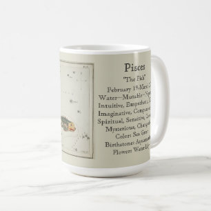 Mug Graphique astronomique antique de Pisces Zodiac