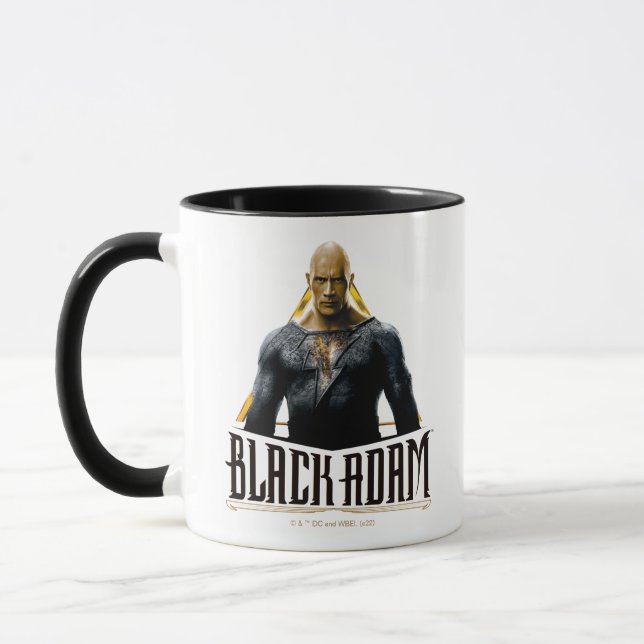 Mug Graphique Caractère et nom Adam noir (Gauche)