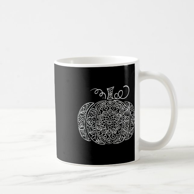 Mug Graphique Citrouille floral d'automne (Droite)
