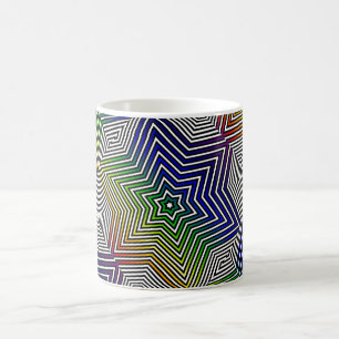 Mug Graphique coloré géométrique étoile arc-en-ciel ca