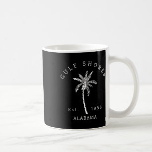 Mug Graphique Cool rétro Gulf Shores Al Beach Palm Tre