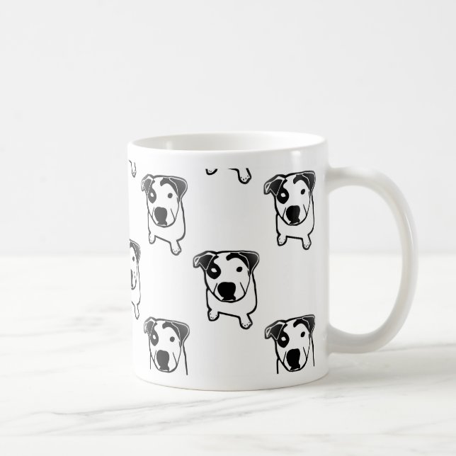 Mug Graphique d'à l'os de pitbull (Droite)