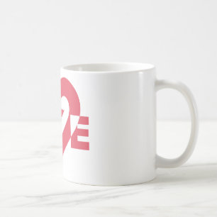 Mug Graphique d'amour cool, rose cerise