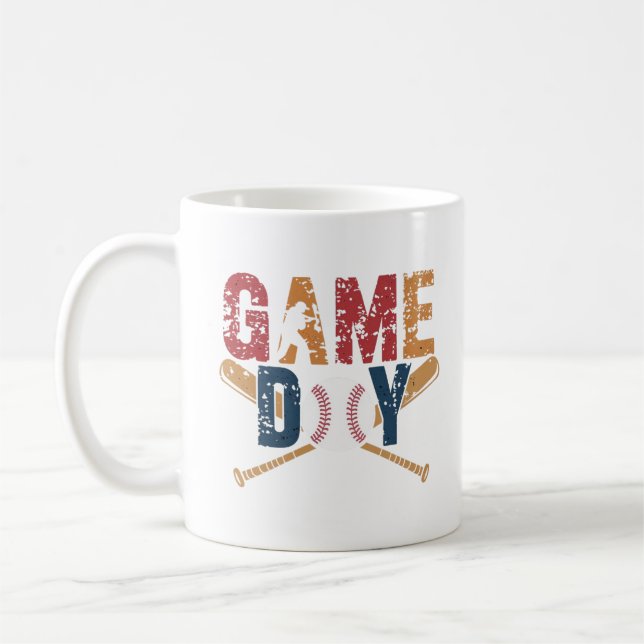 Mug Graphique de baseball de Jour (Gauche)