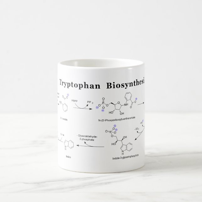 Mug Graphique de biosynthèse du tryptophane (Centre)