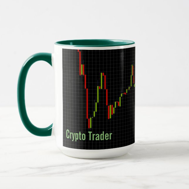 Mug Graphique de chandeliers Crypto Conception de monn (Gauche)