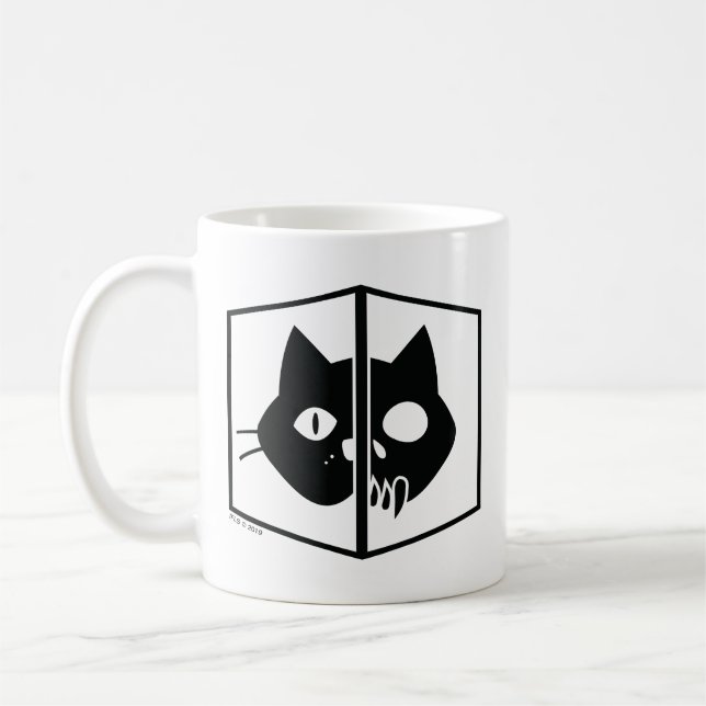 Mug Graphique de chat de Schrödinger (Gauche)