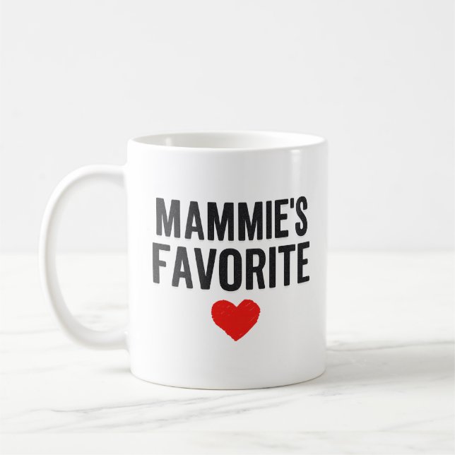 Mug Graphique de cœur préféré de MAMMIE pour la fête d (Gauche)